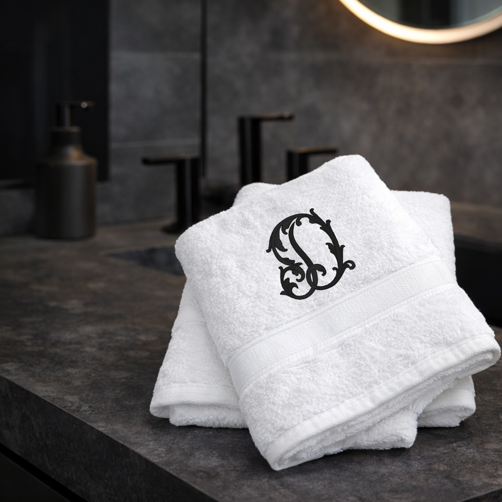 Monogrammed towels