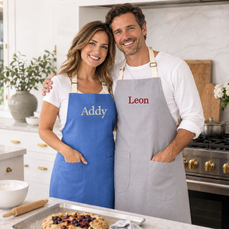 APRONS MONOGRAMMED APRONS FOR COUPLES